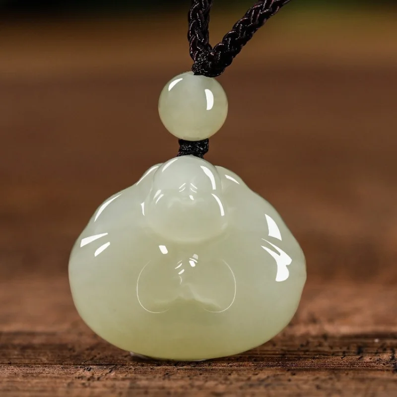 Натуральное женское ожерелье Hetian Maitreya, маленький нефритовый кулон Будды, подвесной орнамент
Натуральное женское ожерелье Hetian Maitreya, маленький нефритовый кулон Будды, подвесной орнамент