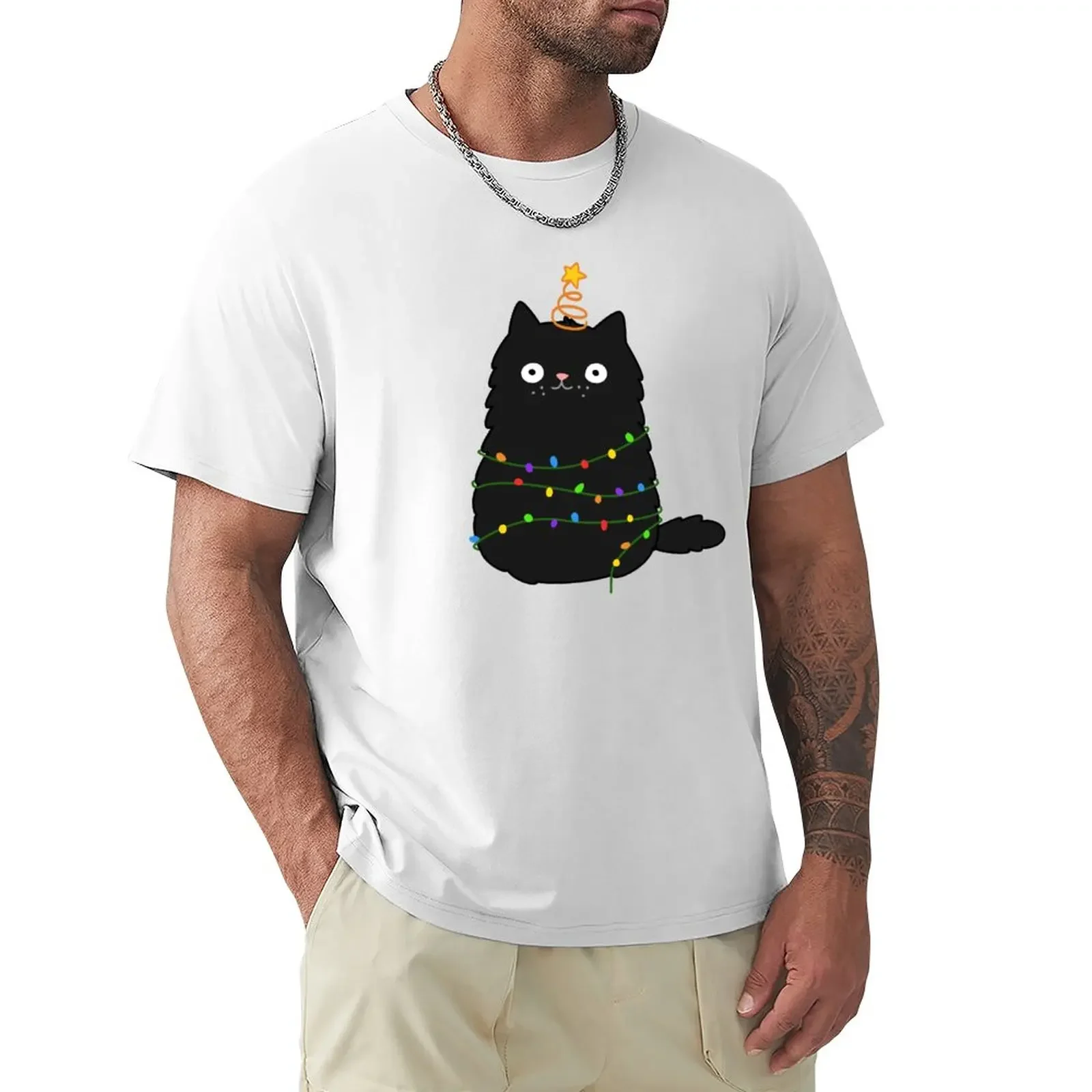 Kawaii Black Cat With Christmas Lights T-Shirt aesthetic clothes tops tshirts for men
Kawaii Black Cat With Christmas Lights T-Shirt aesthetic clothes tops tshirts for men