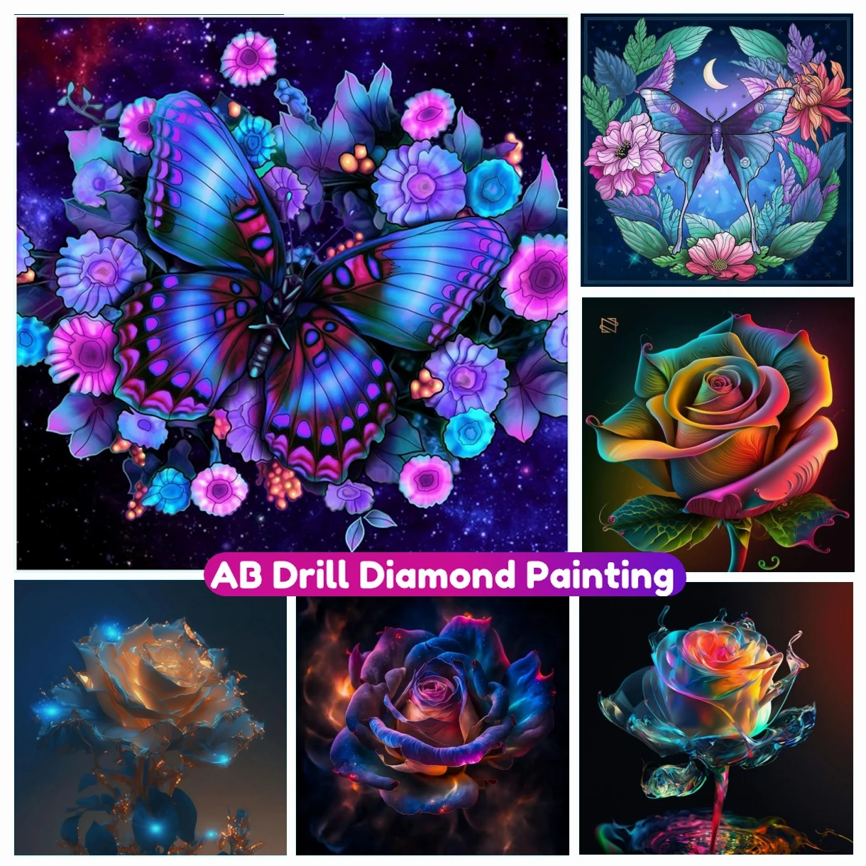 Butterfly Rainbow Rose 5D AB Drill Diamond Painting Mosaic Embroidery Cross Stitch Kit Handmade Craft Rhinestones Home Decor
Butterfly Rainbow Rose 5D AB Drill Diamond Painting Mosaic Embroidery Cross Stitch Kit Handmade Craft Rhinestones Home Decor