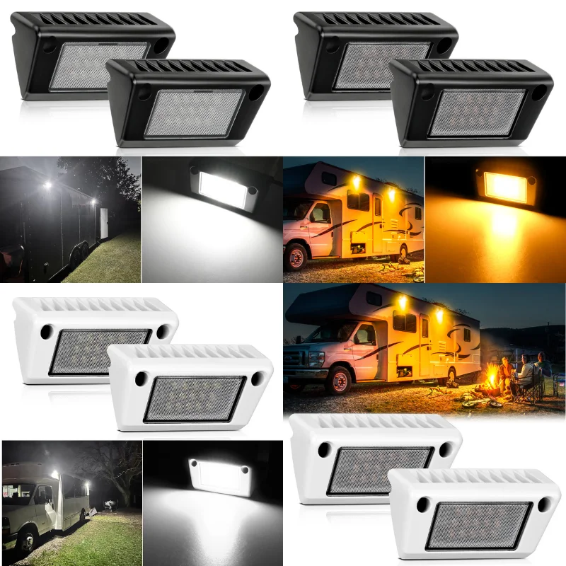 Nilight 2pcs RV Exterior Light LED Porch Light White Amber Utility Light Replacement Lighting for RVs Trailers Campers Cargo
Nilight 2pcs RV Exterior Light LED Porch Light White Amber Utility Light Replacement Lighting for RVs Trailers Campers Cargo