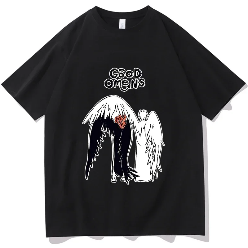 Funny Good Omens Graphic T Shirt Men Women Casual Fashion Short Sleeve T-Shirts Summer Cotton Oversized T-shirt Streetwear Tops
Funny Good Omens Graphic T Shirt Men Women Casual Fashion Short Sleeve T-Shirts Summer Cotton Oversized T-shirt Streetwear Tops