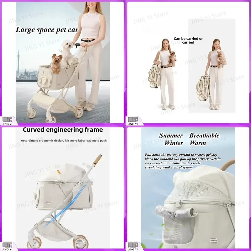Portable Foldable Pet Stroller for Dogs and Cats Outdoor Travel Lightweight Breathable Small Medium Puppy Stroller Pet
Portable Foldable Pet Stroller for Dogs and Cats Outdoor Travel Lightweight Breathable Small Medium Puppy Stroller Pet