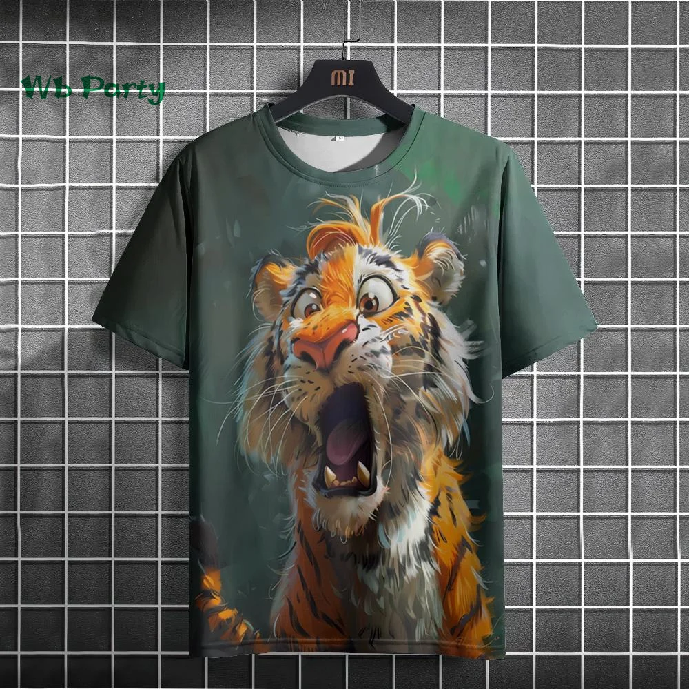 Мужская футболка с забавным животным узором, модная футболка с короткими рукавами и 3D принтом, повседневный топ большого размера, летняя мужская уличная одежда
Мужская футболка с забавным животным узором, модная футболка с короткими рукавами и 3D принтом, повседневный топ большого размера, летняя мужская уличная одежда