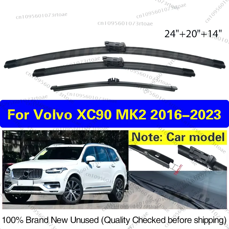 Wiper Front Rear Wiper Blades Set For Volvo XC90 MK2 2016 - 2023 2017 2018 2019 2020 2021 2022 Windshield Windscreen 24"+20"+14"
Wiper Front Rear Wiper Blades Set For Volvo XC90 MK2 2016 - 2023 2017 2018 2019 2020 2021 2022 Windshield Windscreen 24"+20"+14"