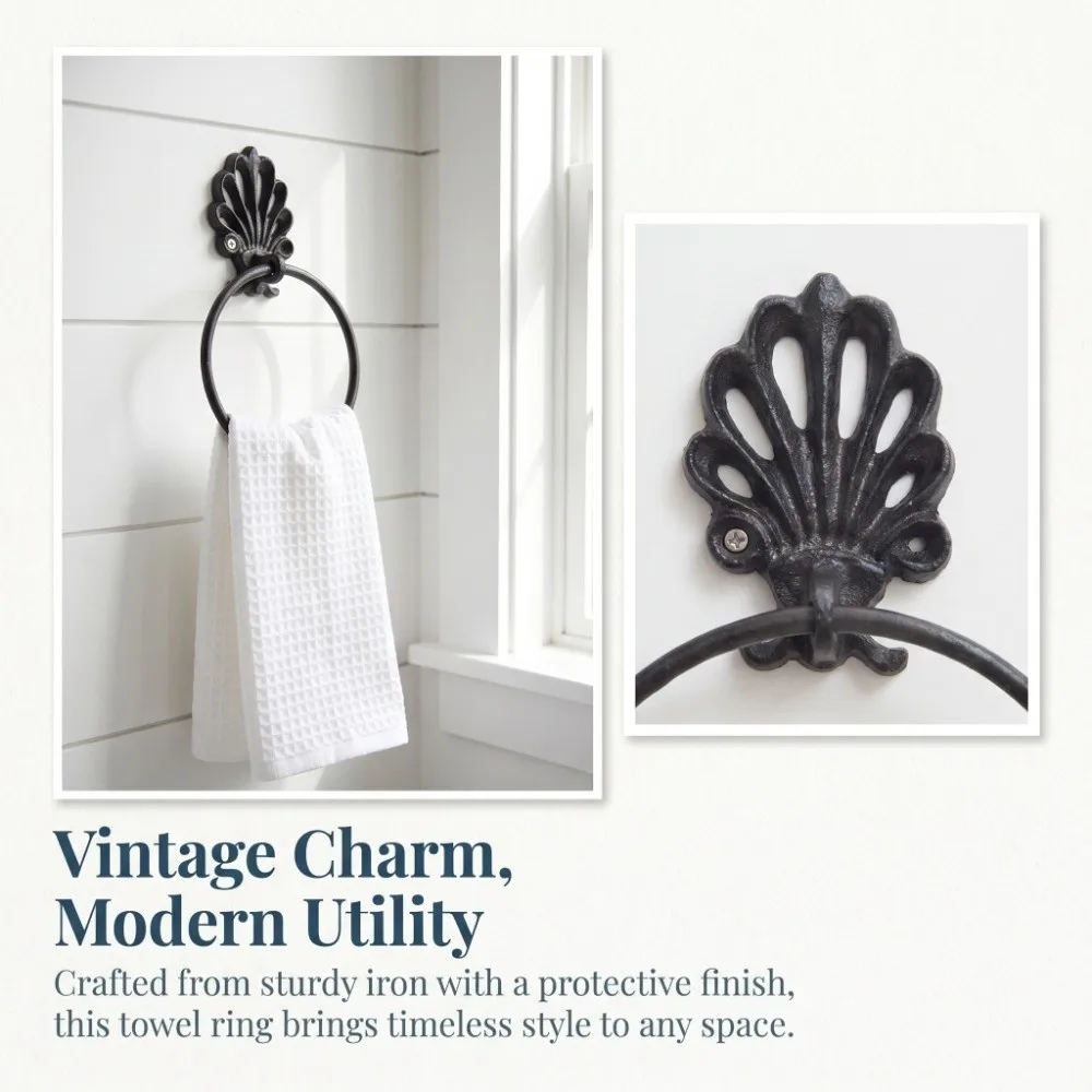 Decorative Cast Iron Towel Rack Retro Style Wrought Iron Bathroom Hardware Iron Art Wall Mounted Bathroom Hanger Hotel Bathroom
Decorative Cast Iron Towel Rack Retro Style Wrought Iron Bathroom Hardware Iron Art Wall Mounted Bathroom Hanger Hotel Bathroom