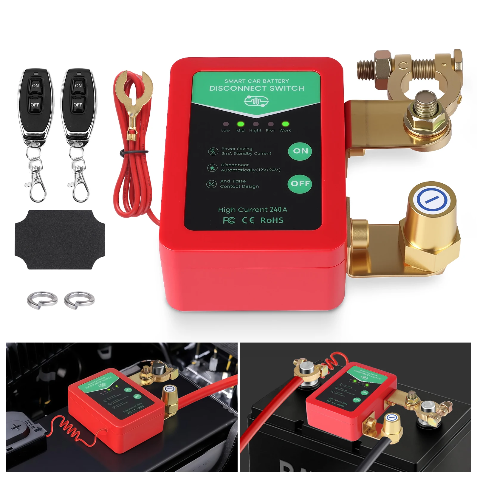 240A 12V Remote Battery Disconnect Switch Upgrade Smart Voltage Prevent Battery Drain Kill Switch For Vehicle Car RV Truck Boat
240A 12V Remote Battery Disconnect Switch Upgrade Smart Voltage Prevent Battery Drain Kill Switch For Vehicle Car RV Truck Boat