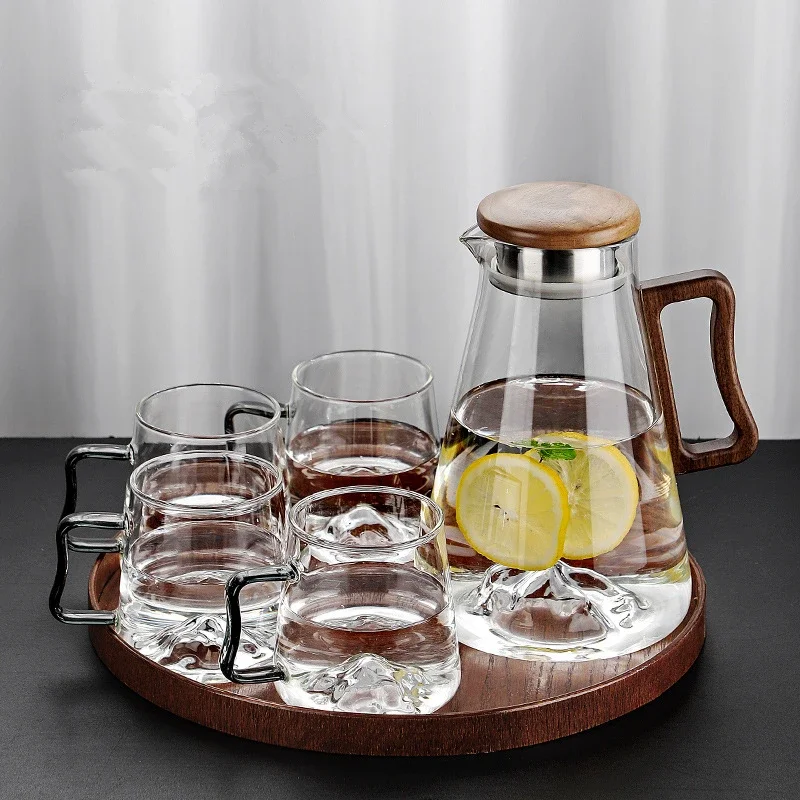 Glass Cup Set Water Kettle Bottle Creative Heat-resistant Water Glass Flower Tea Juice Cup Drop Shipping
Glass Cup Set Water Kettle Bottle Creative Heat-resistant Water Glass Flower Tea Juice Cup Drop Shipping