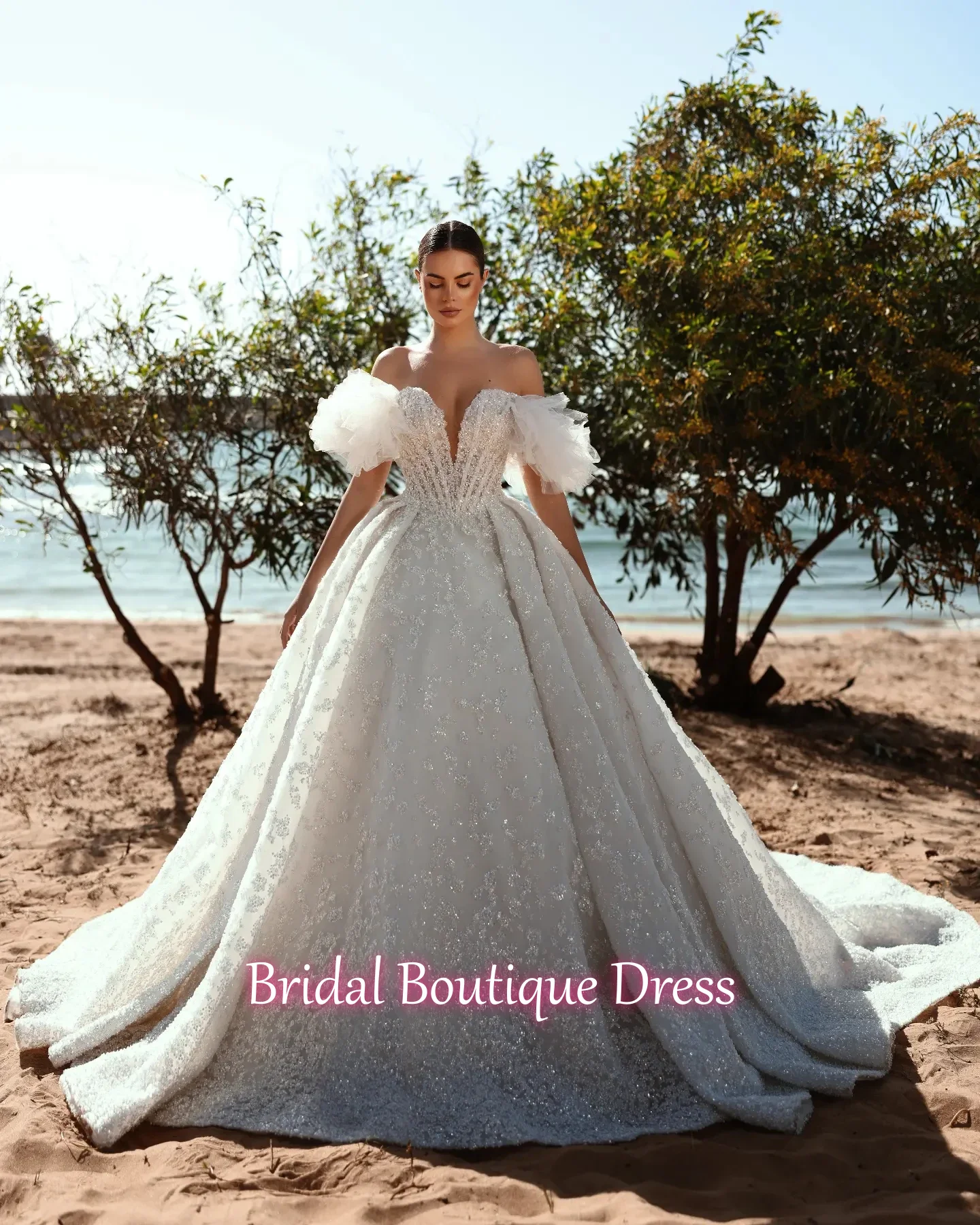 Luxury Ball Gown Wedding Dresses Appliques Lace Bridal Gowns Sweep Train Lace-Up Back Customized Robe De Mariée
Luxury Ball Gown Wedding Dresses Appliques Lace Bridal Gowns Sweep Train Lace-Up Back Customized Robe De Mariée