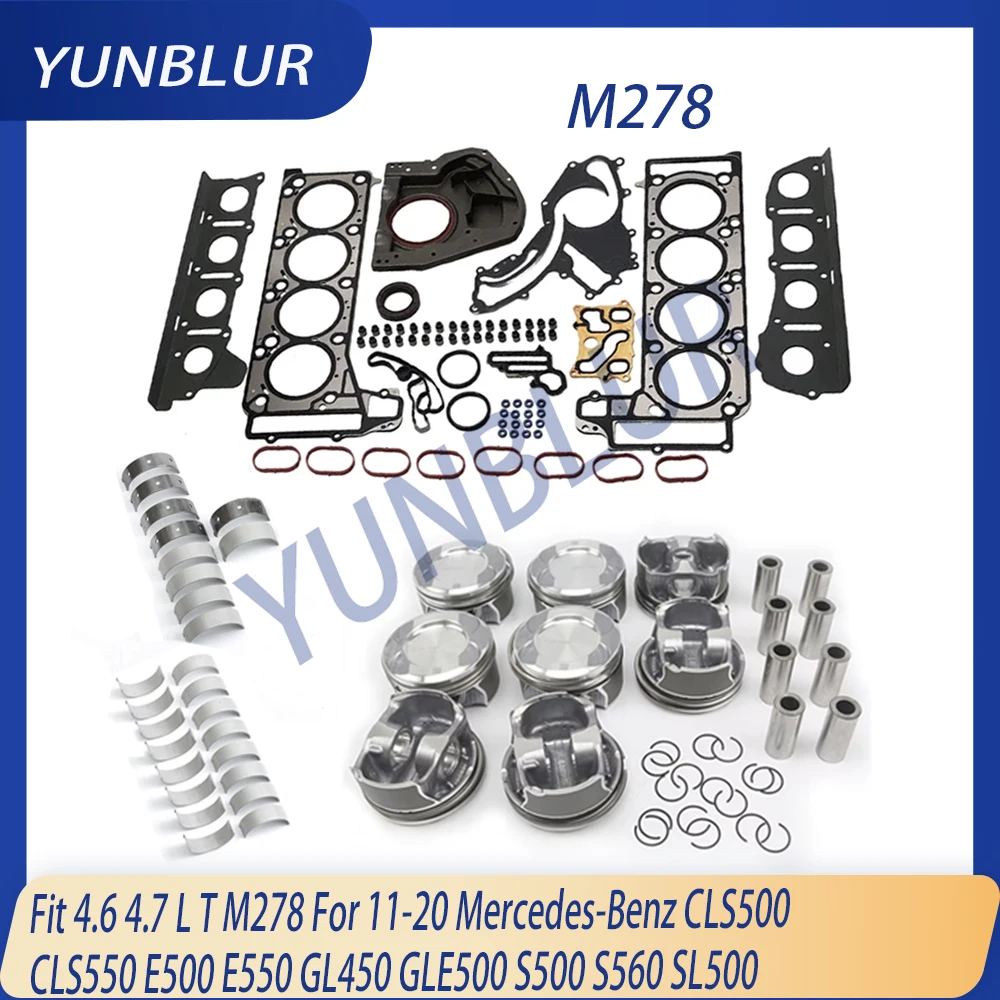 STD Engine Piston & Ring Main Con-rod Bearing Full Gasket Set Fit 4.6 4.7 L M278 For 11-20 Mercedes-Benz CLS550 E500 E550 SL500
STD Engine Piston & Ring Main Con-rod Bearing Full Gasket Set Fit 4.6 4.7 L M278 For 11-20 Mercedes-Benz CLS550 E500 E550 SL500