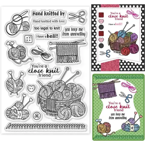 1 pièces chaud tricot thème timbres clairs bénédictions Silicone clair timbres ensemble pour décorer album à faire soi-même fabrication de cartes 11x16 cm