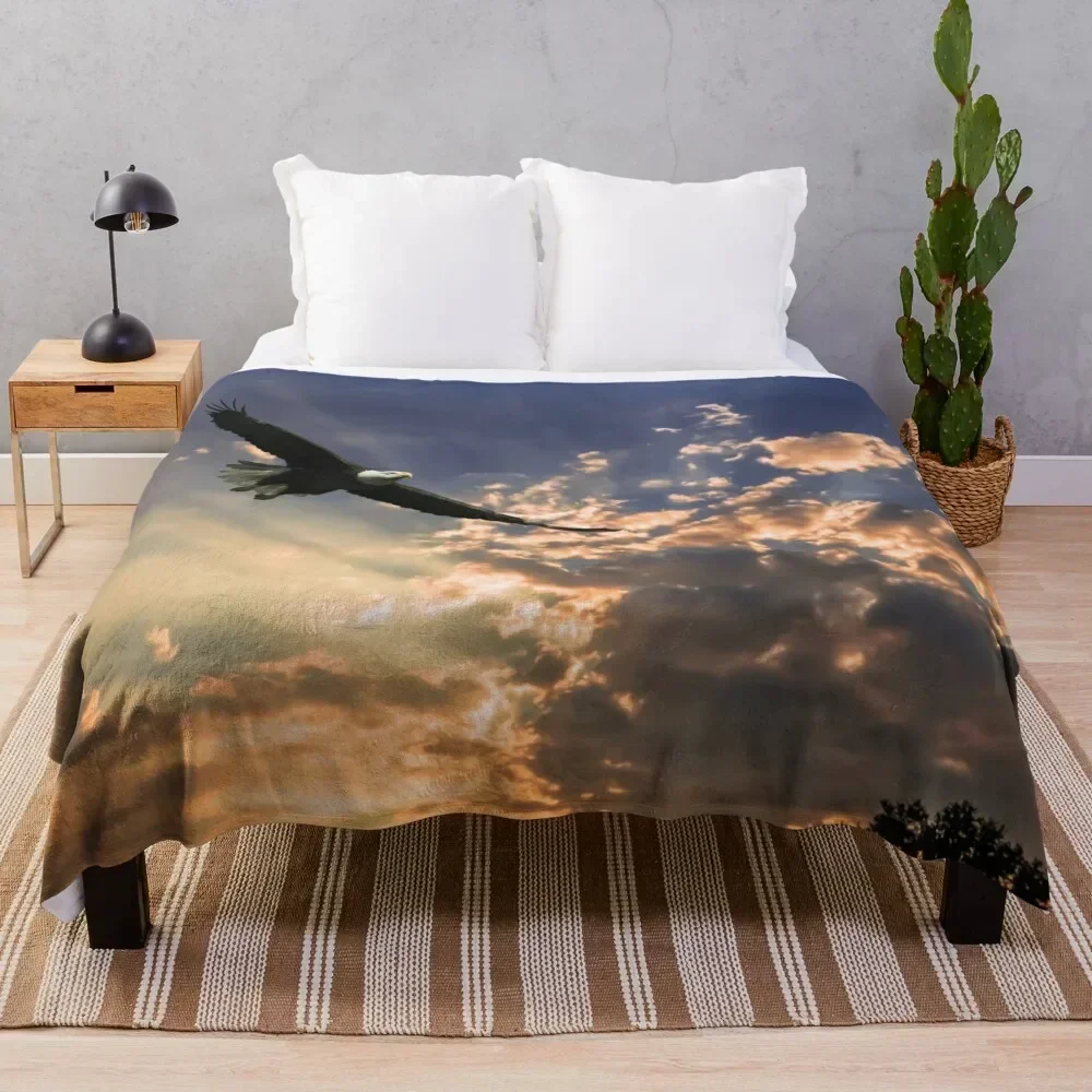 High Soaring Bald Eagle Throw Blanket Stylish Warm Blanket for Living Room Bedroom
High Soaring Bald Eagle Throw Blanket Stylish Warm Blanket for Living Room Bedroom