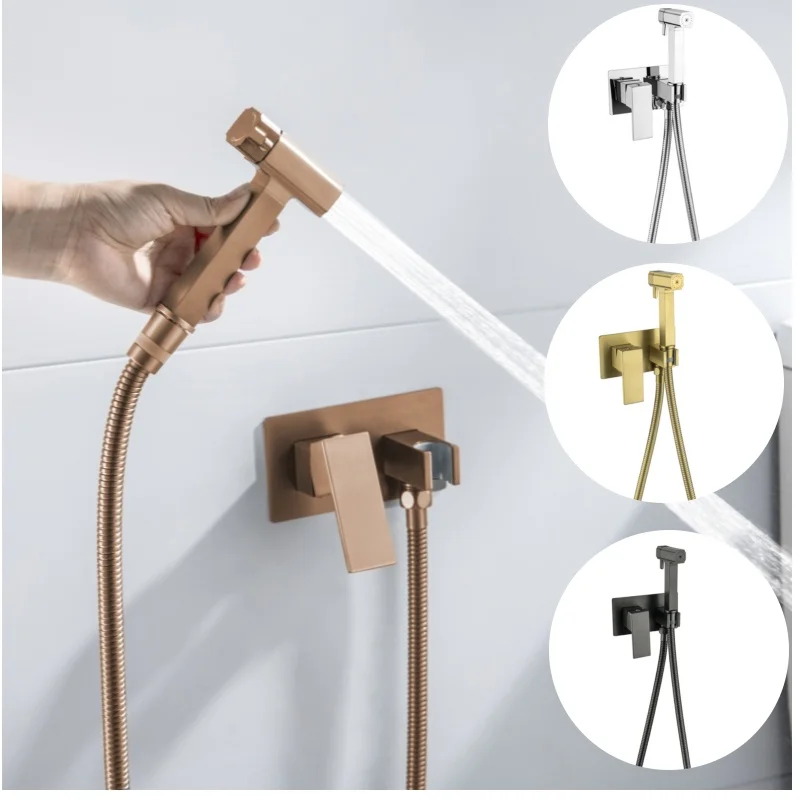 Brushed Rose Gold Bidet Shower Faucets Brass Hygienic Shattaf Spray Round Tap Hot Cold Water Mixer Toilet Bathroom Bidet Shower
Brushed Rose Gold Bidet Shower Faucets Brass Hygienic Shattaf Spray Round Tap Hot Cold Water Mixer Toilet Bathroom Bidet Shower