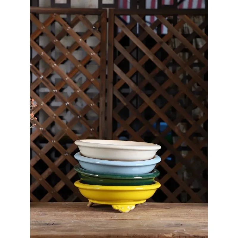 Colorful Glazed Ceramic Bonsai Plant Plate, Cloudfeet Flower Bonsai Pot, Traditional Chinese Shape
Colorful Glazed Ceramic Bonsai Plant Plate, Cloudfeet Flower Bonsai Pot, Traditional Chinese Shape