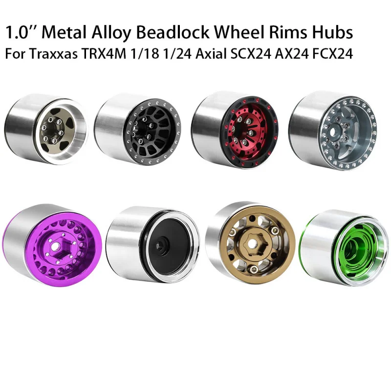4PCS 1.0'' Metal Alloy Beadlock Wheel Rims Hubs For Traxxas TRX4M 1/18 1/24 Axial SCX24 AX24 FCX24 RC Crawler Car Model Parts
4PCS 1.0'' Metal Alloy Beadlock Wheel Rims Hubs For Traxxas TRX4M 1/18 1/24 Axial SCX24 AX24 FCX24 RC Crawler Car Model Parts