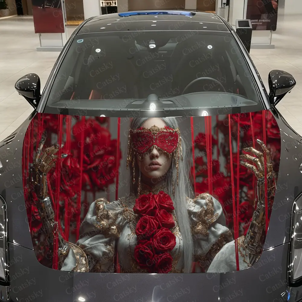 Mechanical Rose Duchess Car Vinyl Wrap, PVC Material Waterproof Car Hood Sticker, Self-Adhesive Scratch-Resistant Stickers for E
Mechanical Rose Duchess Car Vinyl Wrap, PVC Material Waterproof Car Hood Sticker, Self-Adhesive Scratch-Resistant Stickers for E