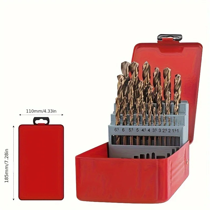 25PCS M35 High Speed Steel Twist Drill Bits Iron Box Stainless Steel Electric Drill Accessories
25PCS M35 High Speed Steel Twist Drill Bits Iron Box Stainless Steel Electric Drill Accessories