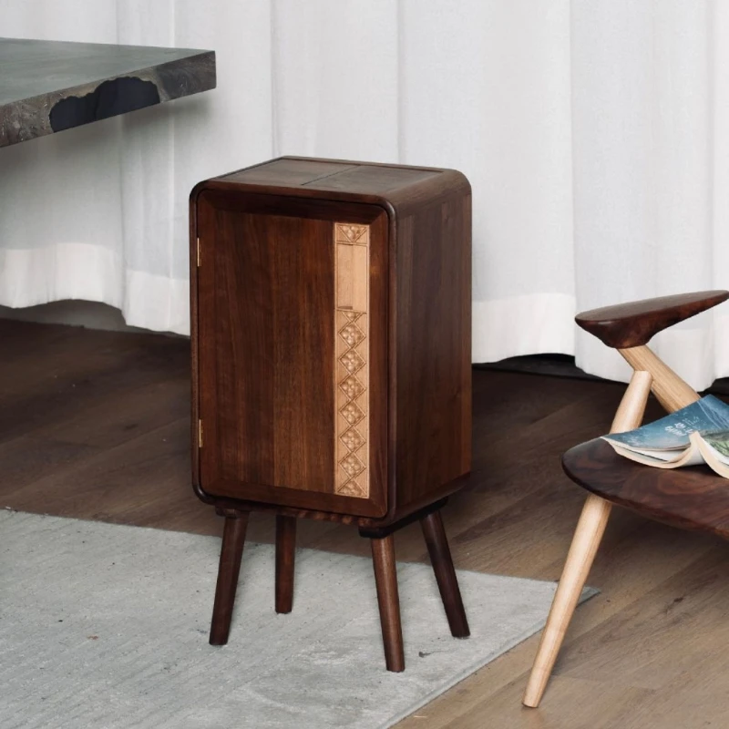 Black walnut trash can household living room tea table new Chinese style
Black walnut trash can household living room tea table new Chinese style