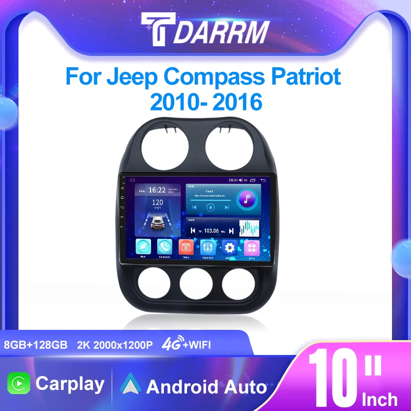 Car Radio Automotivo Multimedia For Jeep Compass Patriot 2010- 2016 Navigation WiFi/4G GPS Android 12 Carplay Auto Radio CD
Car Radio Automotivo Multimedia For Jeep Compass Patriot 2010- 2016 Navigation WiFi/4G GPS Android 12 Carplay Auto Radio CD