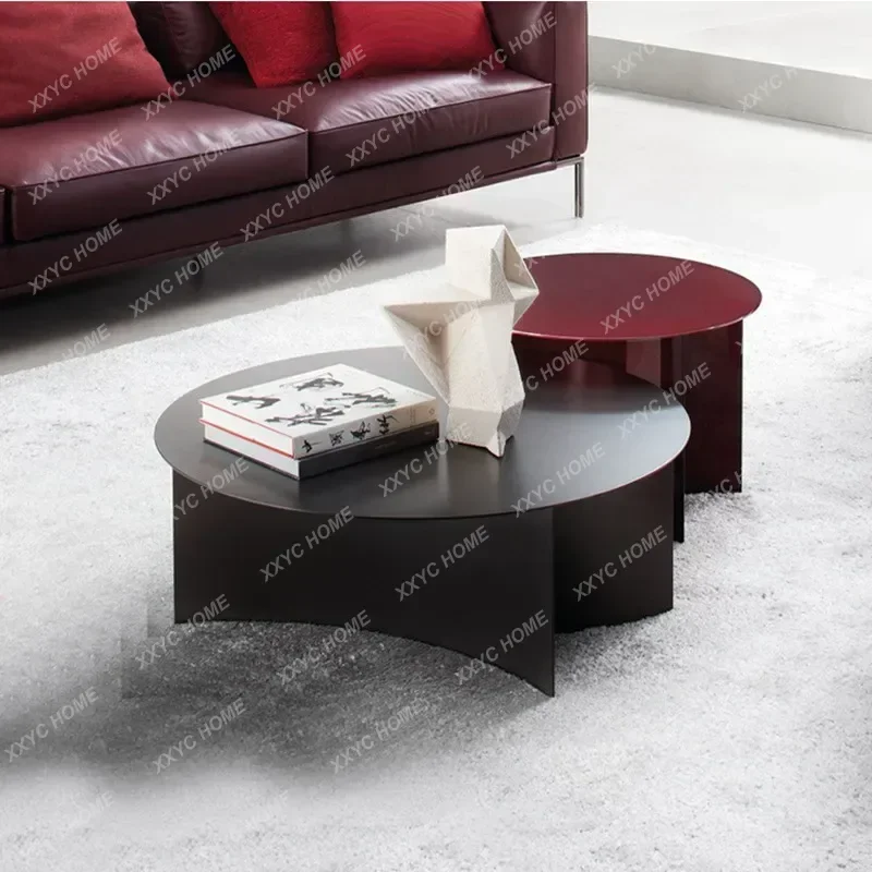 YWabi Sabi Wind Red Coffee Table Living Room Light Luxury Round Combination Metal Sofa Side Design
YWabi Sabi Wind Red Coffee Table Living Room Light Luxury Round Combination Metal Sofa Side Design