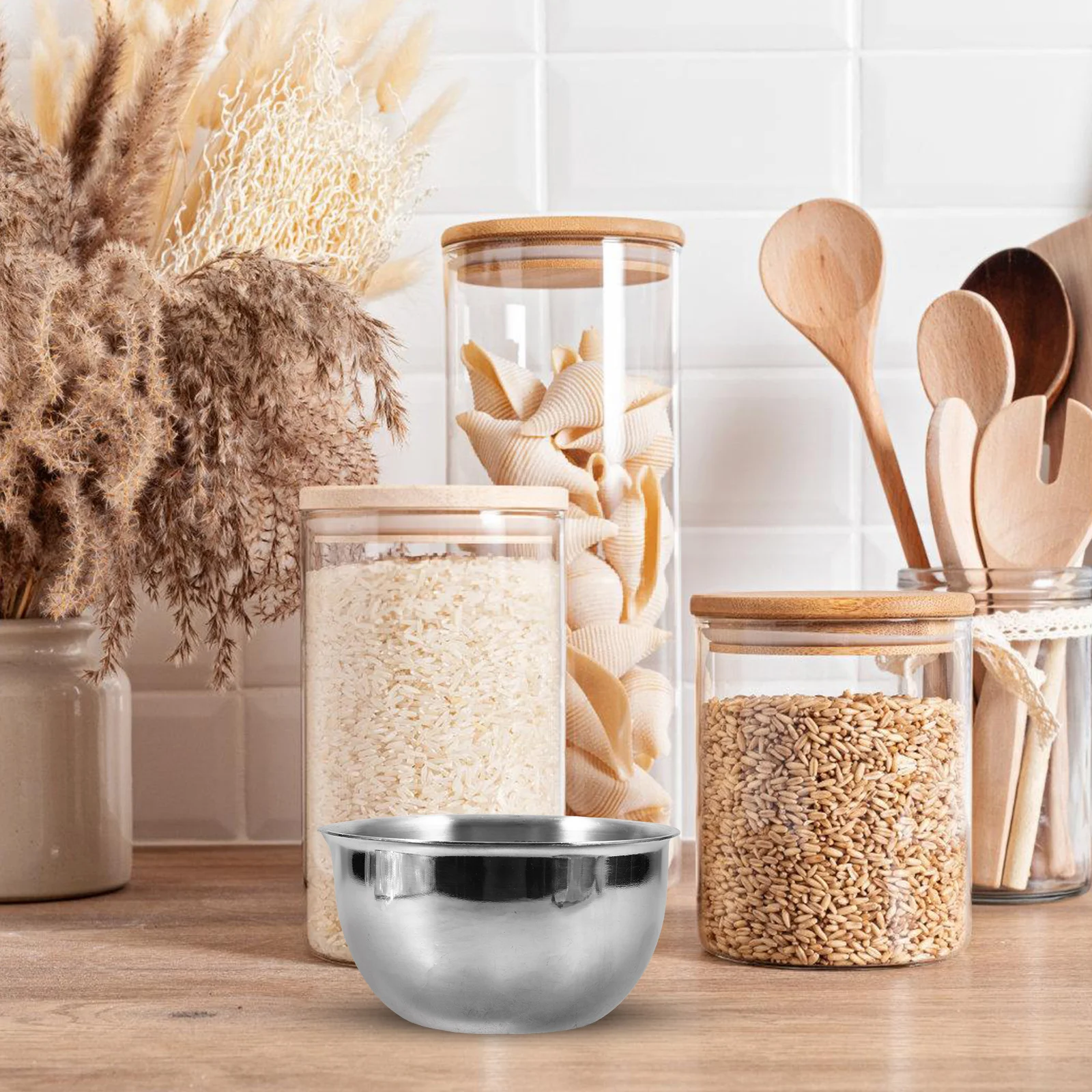 Stainless Steel Rice Container With Scale Reusable Rice Flour Cup For Kitchen Household Use Thickened Metal Measuring
Stainless Steel Rice Container With Scale Reusable Rice Flour Cup For Kitchen Household Use Thickened Metal Measuring