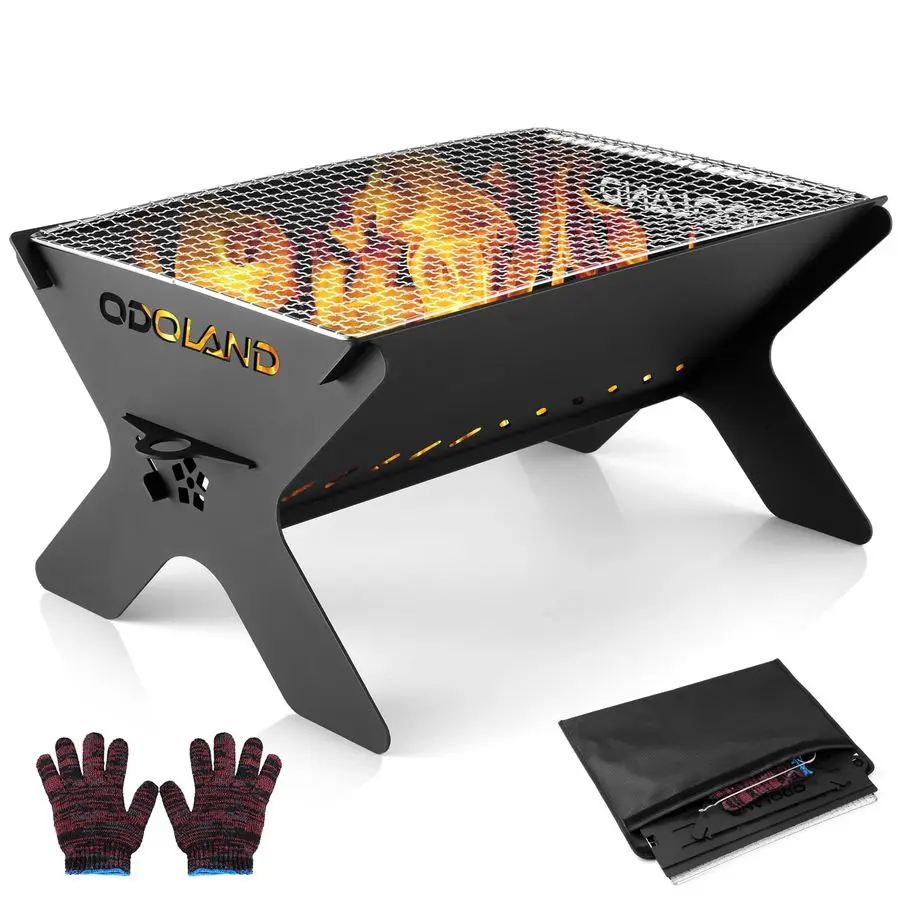 Camping Campfire Grill, Portable Folding Charcoal Grills, Backpacking BBQ Grill, Heavy Duty Firepit Grill with Carry Bag for Out
Camping Campfire Grill, Portable Folding Charcoal Grills, Backpacking BBQ Grill, Heavy Duty Firepit Grill with Carry Bag for Out