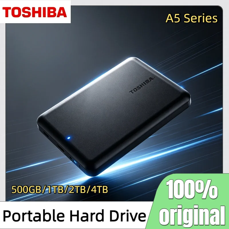 Toshiba A5 Series Small Black USB 3.2 Gen1 Portable Hard Drive High Speed 500GB 1TB 2TB 4TB Compatible With Mac Pro Max
Toshiba A5 Series Small Black USB 3.2 Gen1 Portable Hard Drive High Speed 500GB 1TB 2TB 4TB Compatible With Mac Pro Max