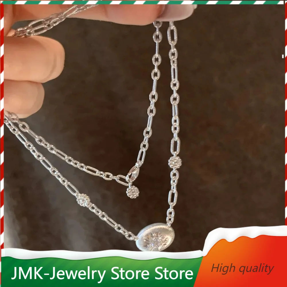 Vintage Brushed Six-pointed Star Pendant Necklace Women Italian Craft Zircon Inlay Chain Retro Silver Clavicle Chain
Vintage Brushed Six-pointed Star Pendant Necklace Women Italian Craft Zircon Inlay Chain Retro Silver Clavicle Chain