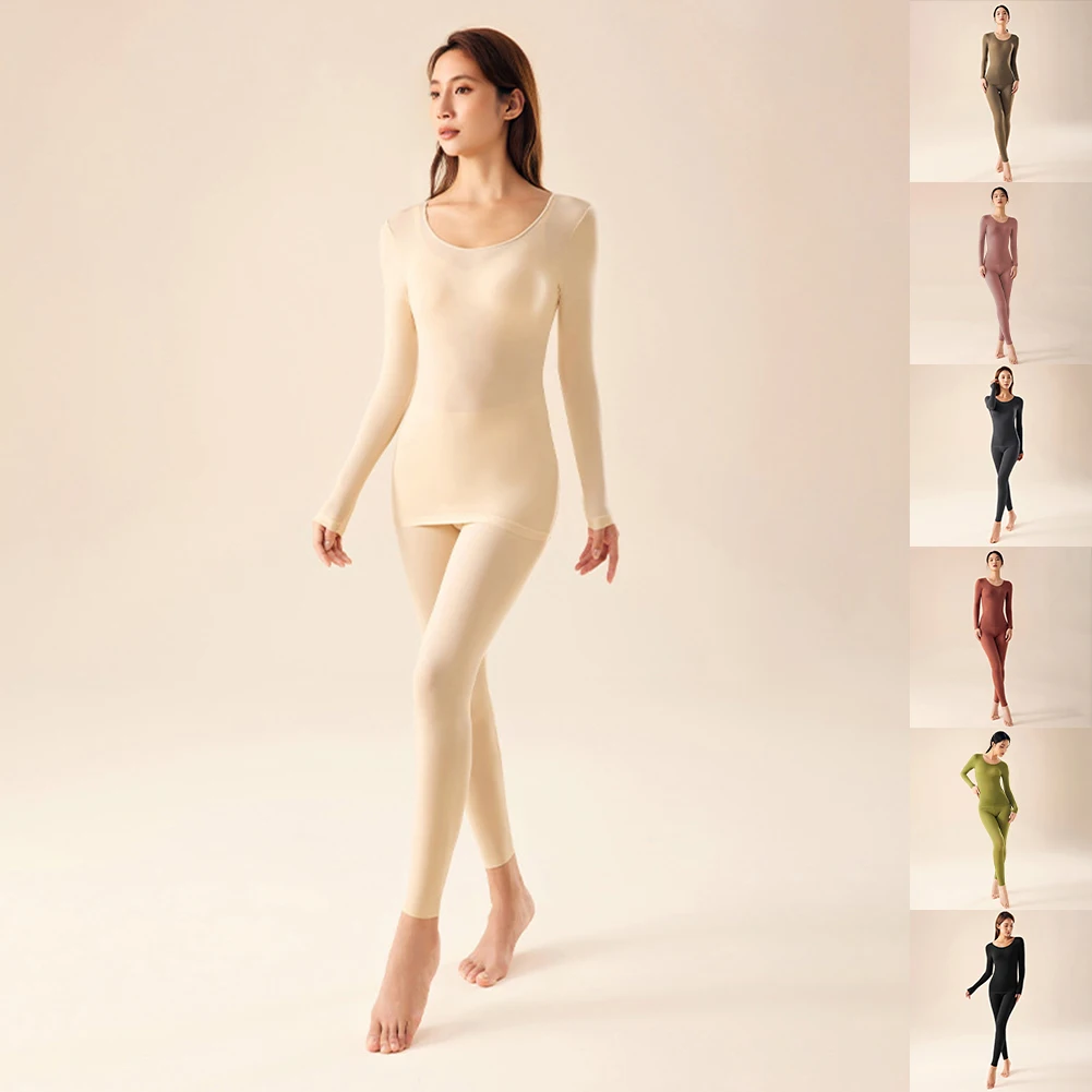 Women Ladies Thermal Underwear Autumn Winter Bottoming Shirt Long Sleeve Thin Pants Set High Elastic
Women Ladies Thermal Underwear Autumn Winter Bottoming Shirt Long Sleeve Thin Pants Set High Elastic