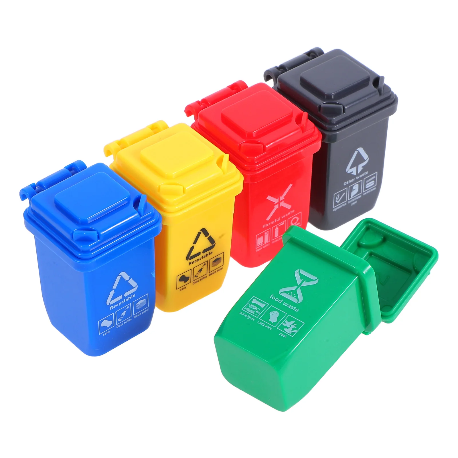 5 Pcs Dollhouse Mini Sorting Trash Can Garbage Small Miniature Waste Bin Ornament Abs Accessories
5 Pcs Dollhouse Mini Sorting Trash Can Garbage Small Miniature Waste Bin Ornament Abs Accessories