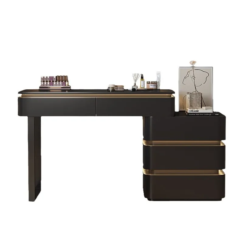 Black dressing table, chest and cabinet integrated light luxury modern bedroom solid wood
Black dressing table, chest and cabinet integrated light luxury modern bedroom solid wood