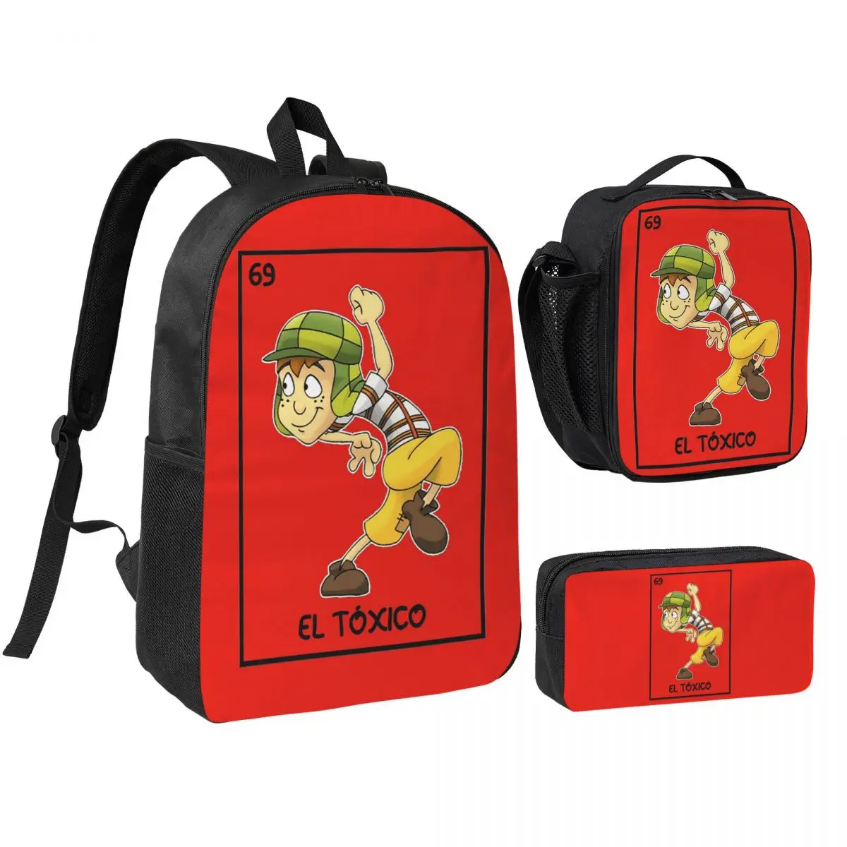 El Toxico - El Chavo Del Ocho Backpack Student BookBag School Bag Shoulder Bags 3ps Insulated Lunch Bag Pencil Case
El Toxico - El Chavo Del Ocho Backpack Student BookBag School Bag Shoulder Bags 3ps Insulated Lunch Bag Pencil Case