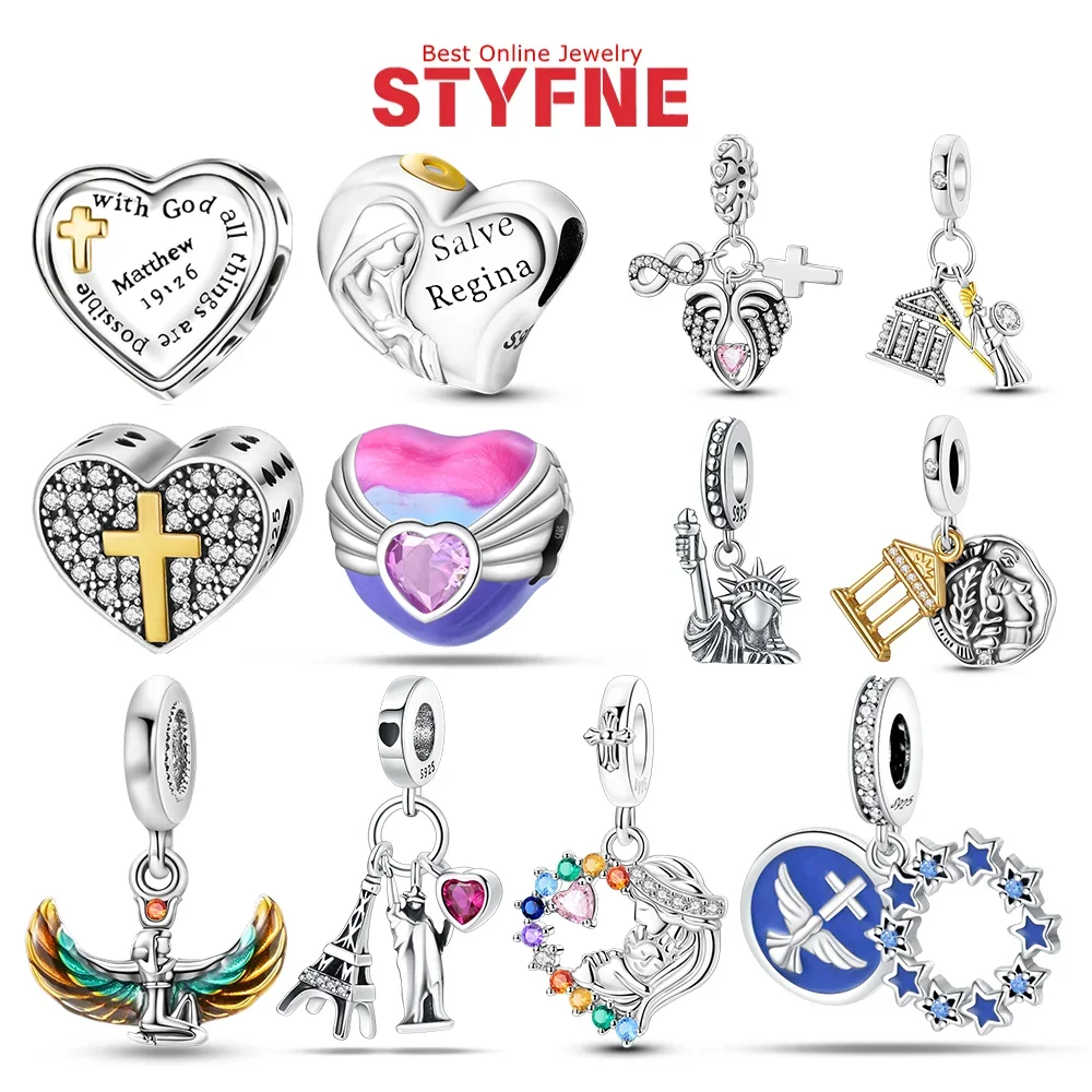 Charms 925 Silver Religious Love Beads Goddess of Liberty Athena Liberty and Peace Pendant Fit Original Bracelets DIY Jewelry
Charms 925 Silver Religious Love Beads Goddess of Liberty Athena Liberty and Peace Pendant Fit Original Bracelets DIY Jewelry