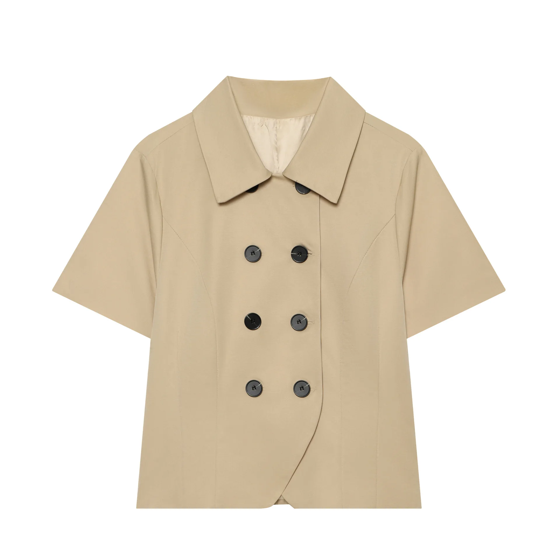 2026 Summer New European And American Style Women's Double Breasted Lapel Short Sleeved Shirt Woman Clothes Shirts
2026 Summer New European And American Style Women's Double Breasted Lapel Short Sleeved Shirt Woman Clothes Shirts