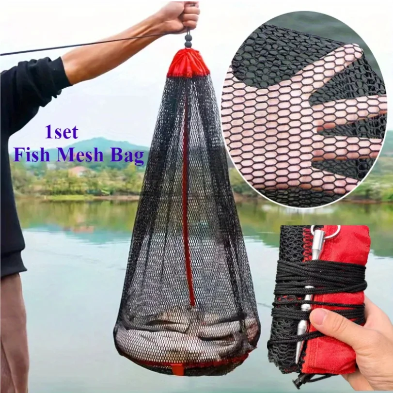 Fishing Mesh Bag Three Sizes Available Small Grid Live Fish Nets Bundle Mouth Net Bag Comes with Storage Bag and Floor Studs
Fishing Mesh Bag Three Sizes Available Small Grid Live Fish Nets Bundle Mouth Net Bag Comes with Storage Bag and Floor Studs