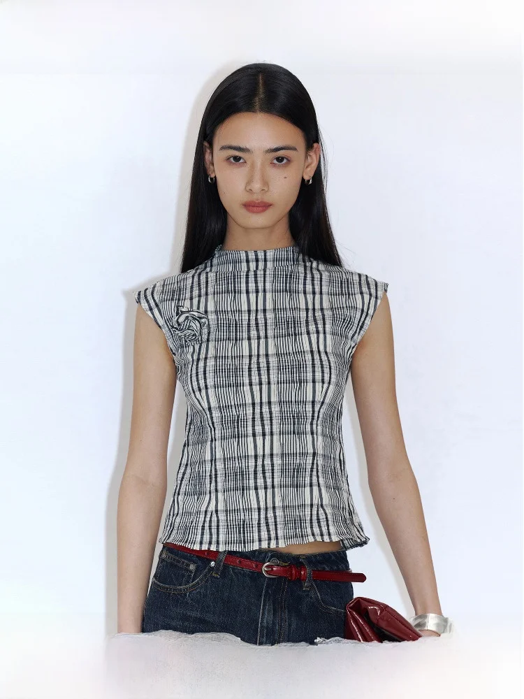 TearOcean Chic Plaid ort Svel Vest Women's Slim Fit Summer T-irt Casual Sle Polyester Cotton Blend Zipper Closure
TearOcean Chic Plaid ort Svel Vest Women's Slim Fit Summer T-irt Casual Sle Polyester Cotton Blend Zipper Closure