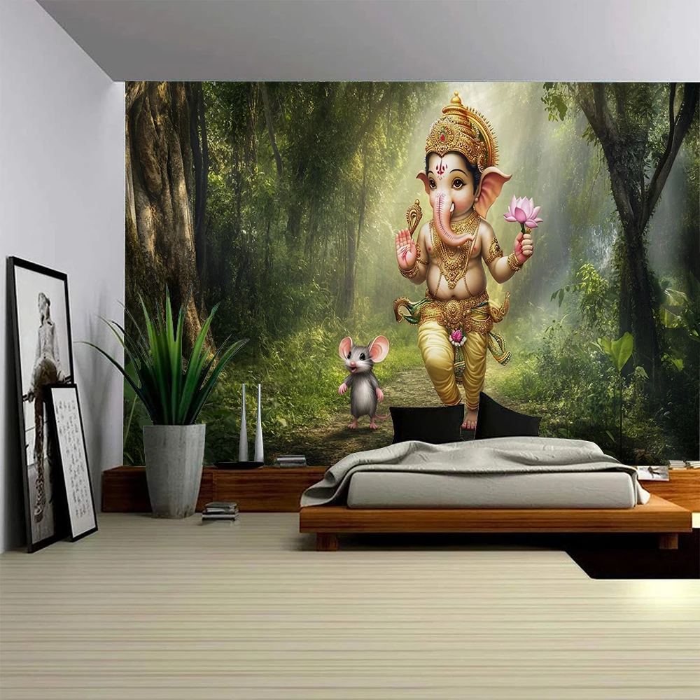 Indian Elephant Trunk God Portrait Background Decorative Tapestry Home Background Wall Decorative Tapestry
Indian Elephant Trunk God Portrait Background Decorative Tapestry Home Background Wall Decorative Tapestry