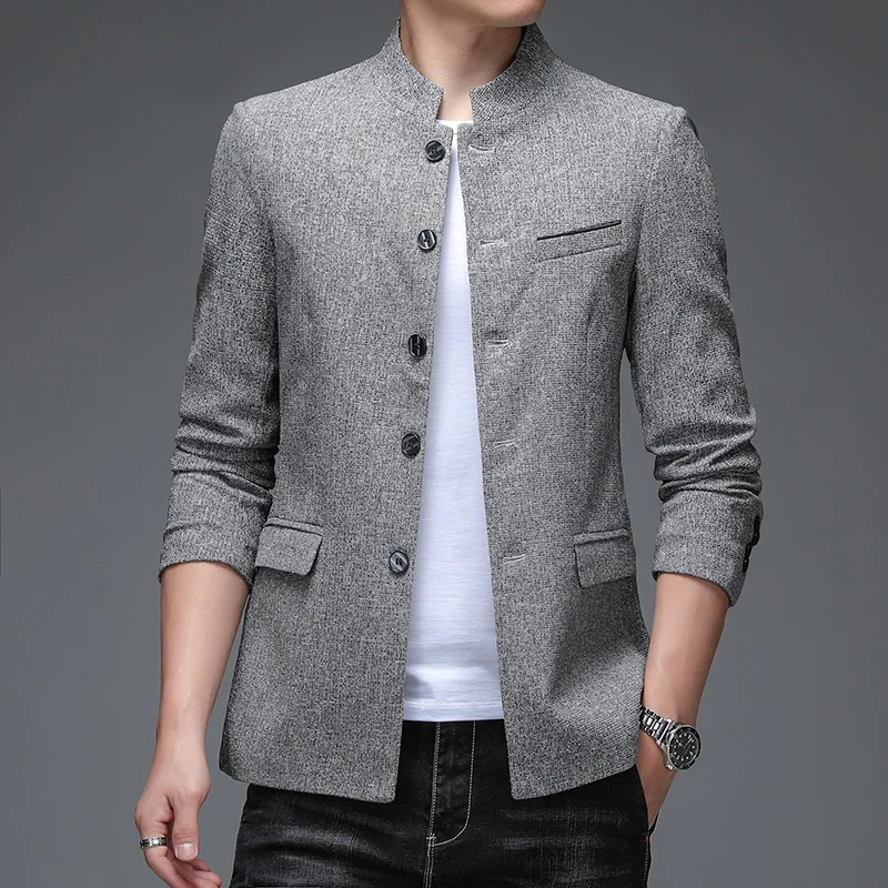 2026 High-quality Spring For Men's Casual Suit Men's High-end Single-west Trend Stand-up Collar Business Blazer Men
2026 High-quality Spring For Men's Casual Suit Men's High-end Single-west Trend Stand-up Collar Business Blazer Men