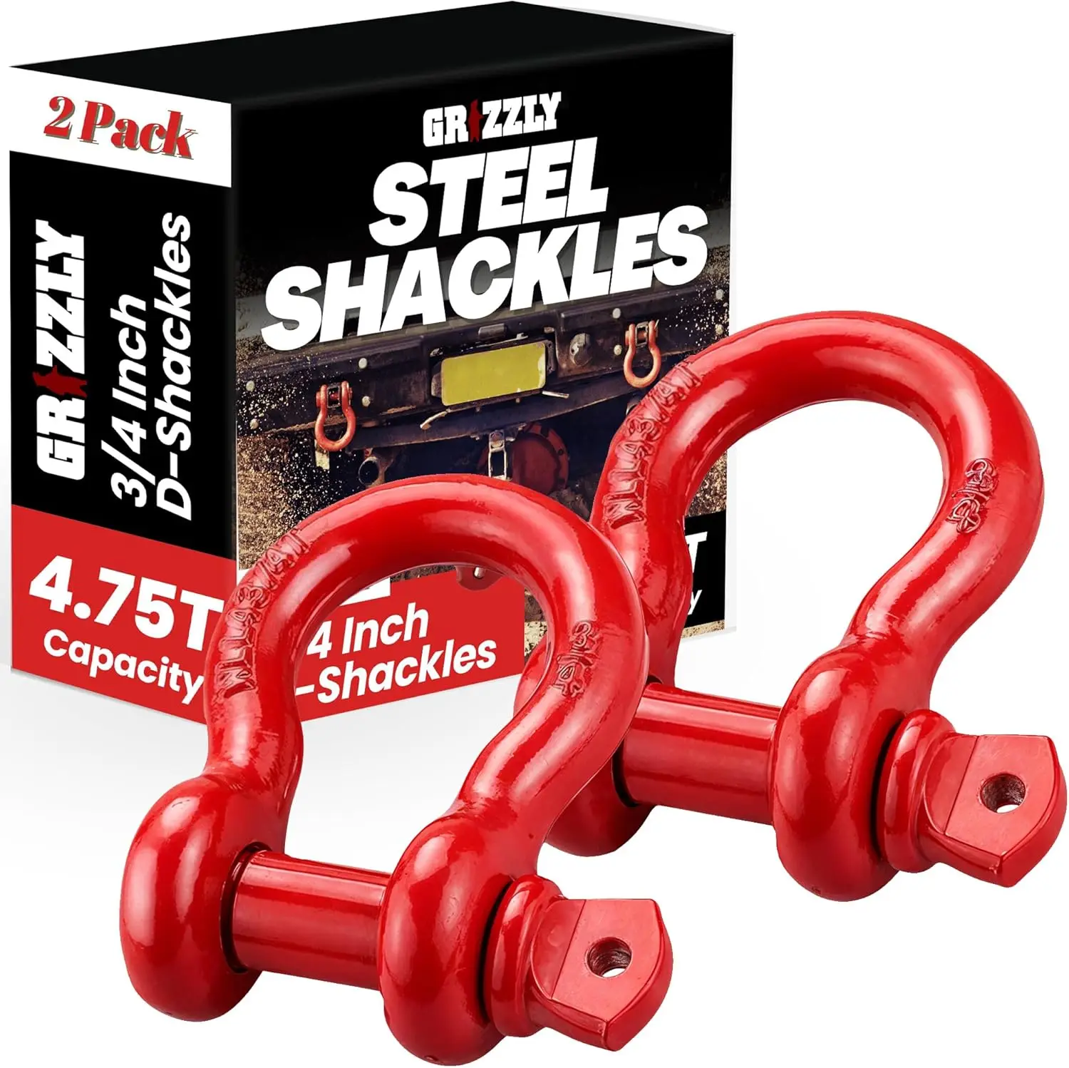 D Ring Shackles 3/4 Inch Forged Steel 4.75 Ton Capacity for Recovery Towing Off-Road
D Ring Shackles 3/4 Inch Forged Steel 4.75 Ton Capacity for Recovery Towing Off-Road