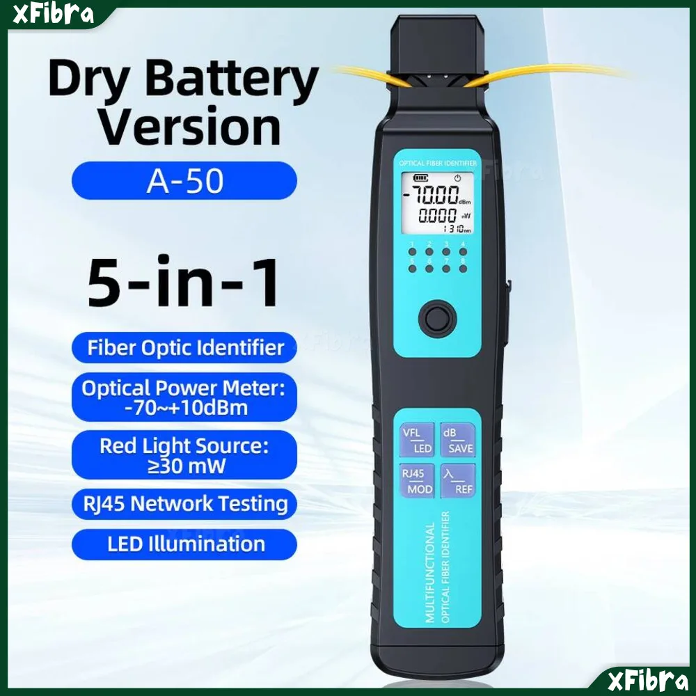 A-50 Active Optical Fiber Identifier -70~+10dBm Optional 30mW VFL Wire Finder
A-50 Active Optical Fiber Identifier -70~+10dBm Optional 30mW VFL Wire Finder