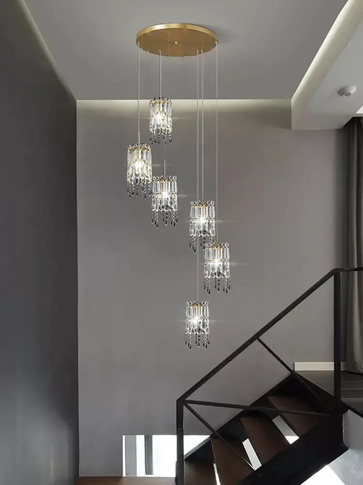 Nordic Crystal Chandelier Villa Staircase Chandelier Luxury Duplex Loft High Ceiling Chandelier Pendants
Nordic Crystal Chandelier Villa Staircase Chandelier Luxury Duplex Loft High Ceiling Chandelier Pendants