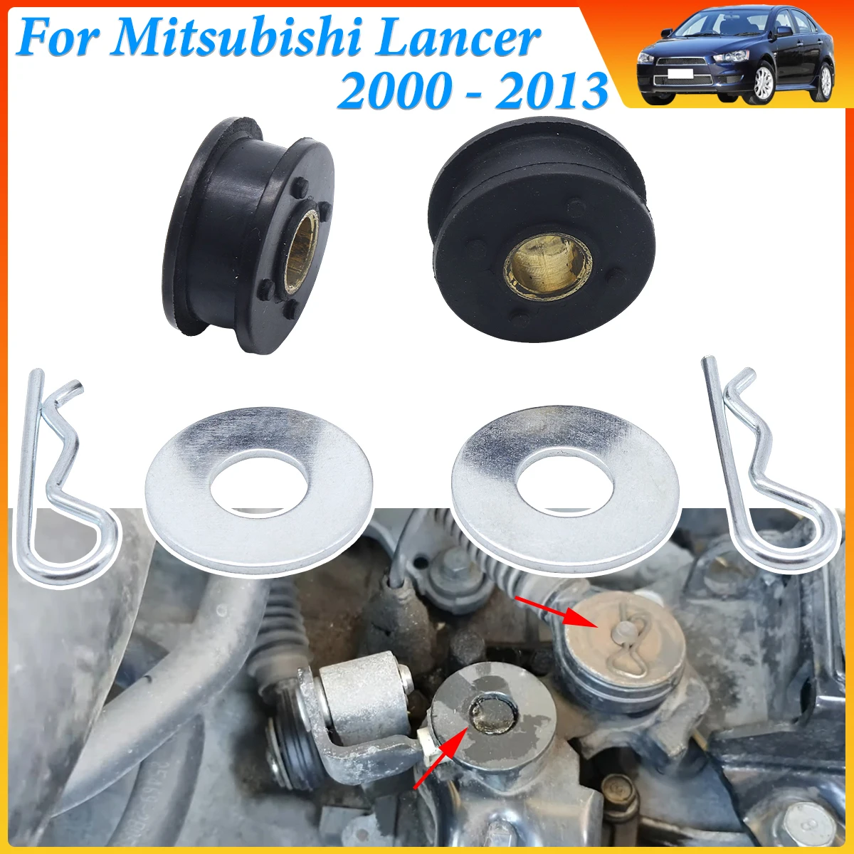 Updated Gear Shift Lever Cable Linkage Shifter Bushings Repair Kit Replacement For Mitsubishi Lancer 2000-2013 Washer Cotter Pin
Updated Gear Shift Lever Cable Linkage Shifter Bushings Repair Kit Replacement For Mitsubishi Lancer 2000-2013 Washer Cotter Pin