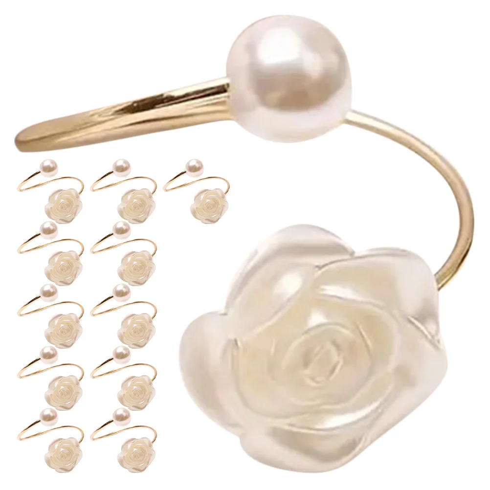 12Pcs Artificial Pearl Napkin Rings Rose Flower Buckles Elegant Table Decor Wedding Family Gathering Holiday Dinner
12Pcs Artificial Pearl Napkin Rings Rose Flower Buckles Elegant Table Decor Wedding Family Gathering Holiday Dinner