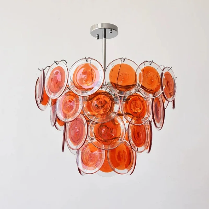 French Vintage Murano Handmade Disc Pendant Lamp Metal Gold Silver Finish Dimmable Ceilings Lustre Lighting
French Vintage Murano Handmade Disc Pendant Lamp Metal Gold Silver Finish Dimmable Ceilings Lustre Lighting