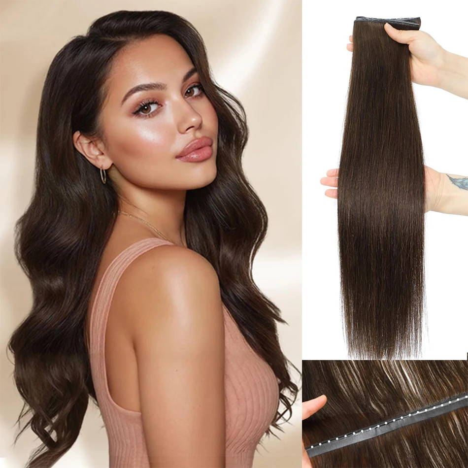 OVO Butterfly Weft Hair Extensions Human Hair Invisible Genius Weft Remy Hair Extension Dual-Sided Seamless Invisible Weave 100g