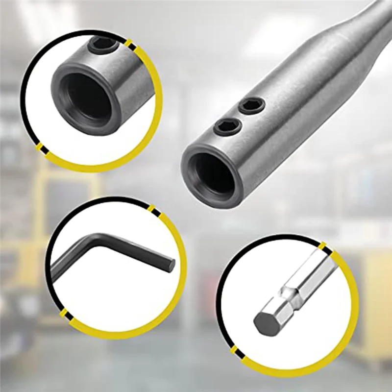 AEE6-Drill Bit Extension 6, 12 Inch Drill Bit Set Wood Spade Bit Set With Wrench Key For Wood Construction Accessories
AEE6-Drill Bit Extension 6, 12 Inch Drill Bit Set Wood Spade Bit Set With Wrench Key For Wood Construction Accessories