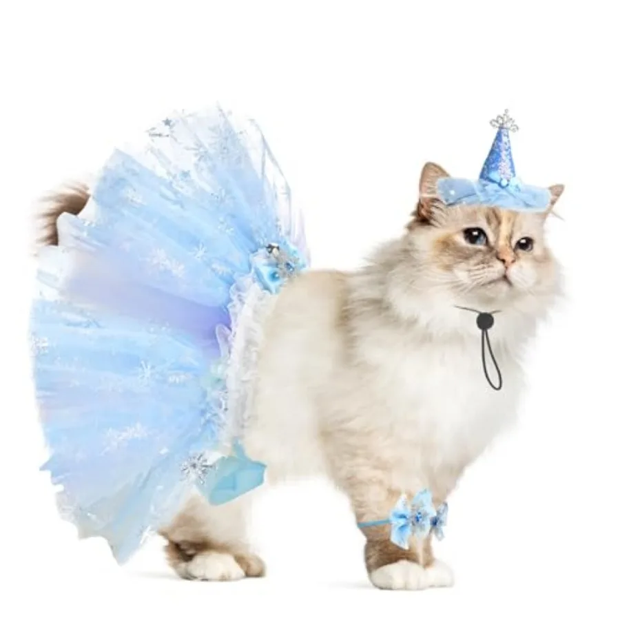 Cat Birthday Princess Costume for Kitten Crown Hat Tutu Skirt Kitten Princess Hat Cat Bandana Halloween Pet Outfit for Cats Kit
Cat Birthday Princess Costume for Kitten Crown Hat Tutu Skirt Kitten Princess Hat Cat Bandana Halloween Pet Outfit for Cats Kit