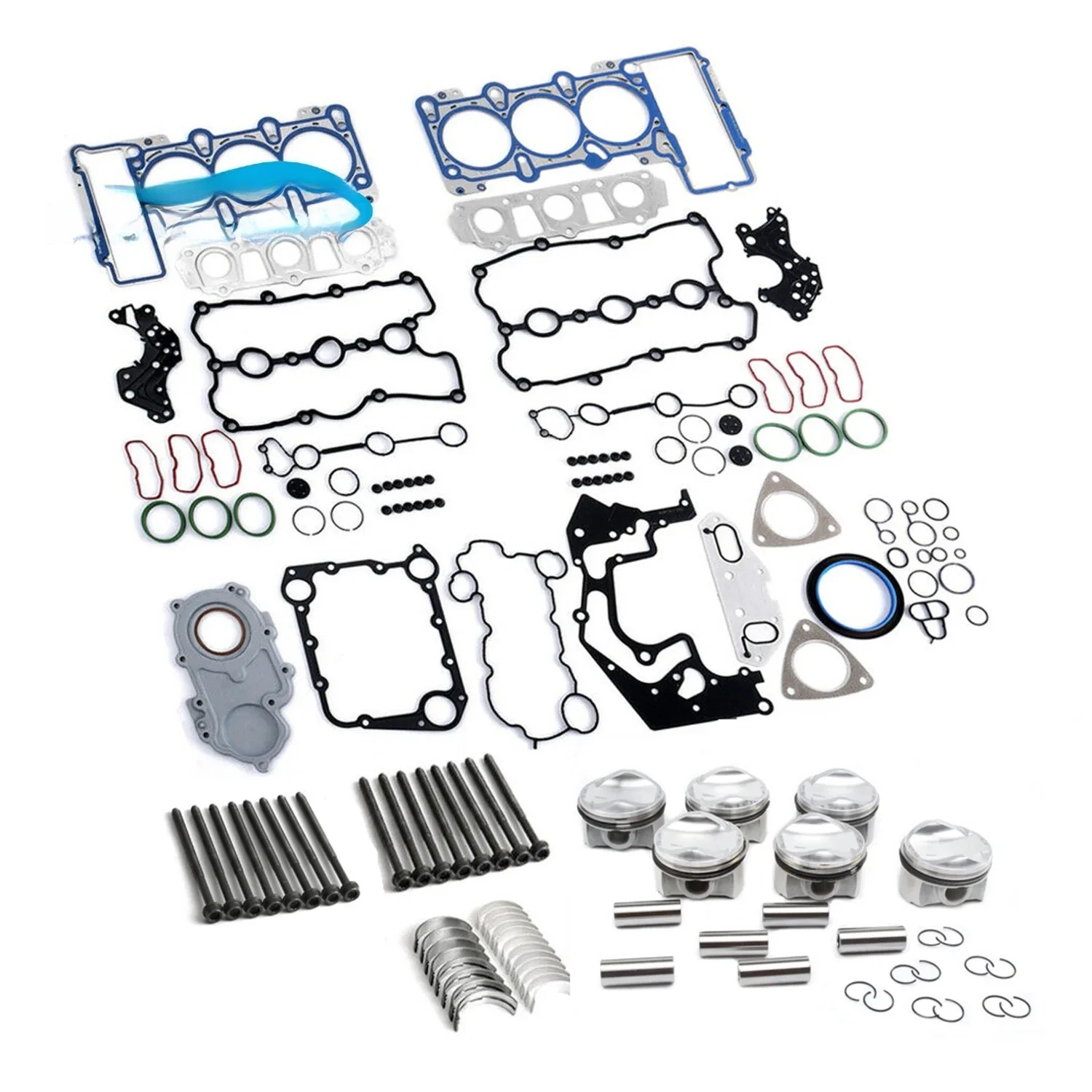 Engine Pistons Gaskets Overhaul Rebuild Kit For VW Touareg Audi A4 S4 A5 A6 Q5 Q7 2009-2017 3.0 T 06E107065DM 06E105561AB
Engine Pistons Gaskets Overhaul Rebuild Kit For VW Touareg Audi A4 S4 A5 A6 Q5 Q7 2009-2017 3.0 T 06E107065DM 06E105561AB