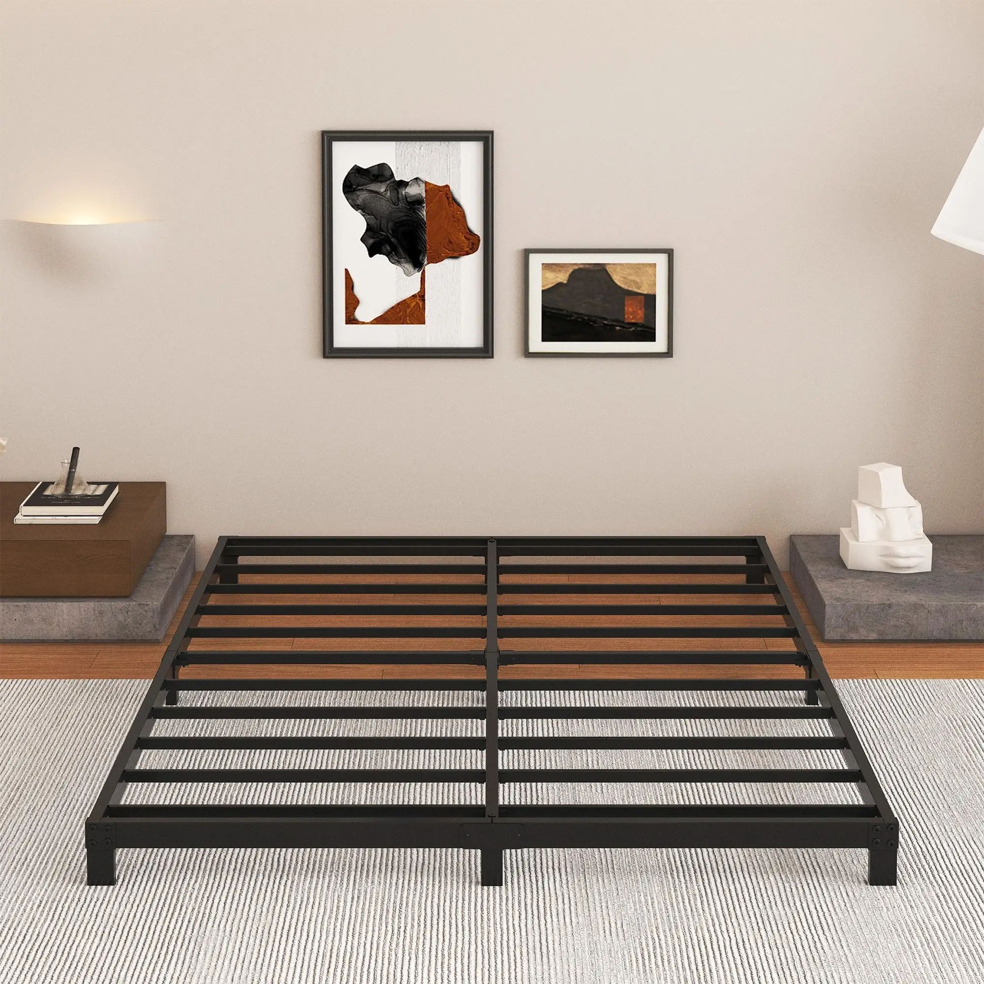 18 Inch Full Metal Platform Bed Frame, Heavy Duty, No Box Spring Required, Quiet & Easy Assembly
18 Inch Full Metal Platform Bed Frame, Heavy Duty, No Box Spring Required, Quiet & Easy Assembly