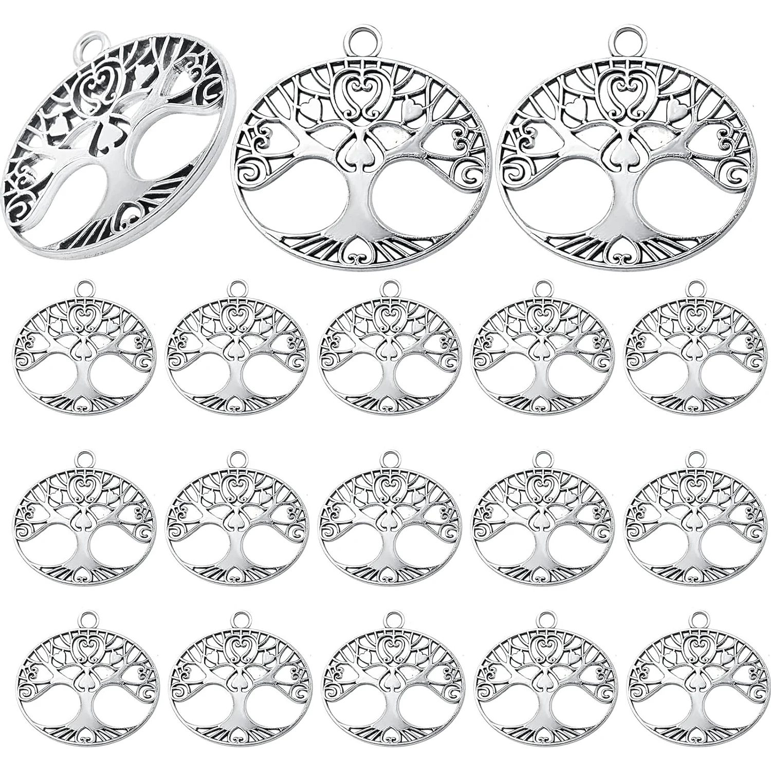 Tree of Life Charms Pendants - 40pcs Alloy Christmas Tree Charms for Craft Supplies DIY Necklace & Bracelet Making
Tree of Life Charms Pendants - 40pcs Alloy Christmas Tree Charms for Craft Supplies DIY Necklace & Bracelet Making