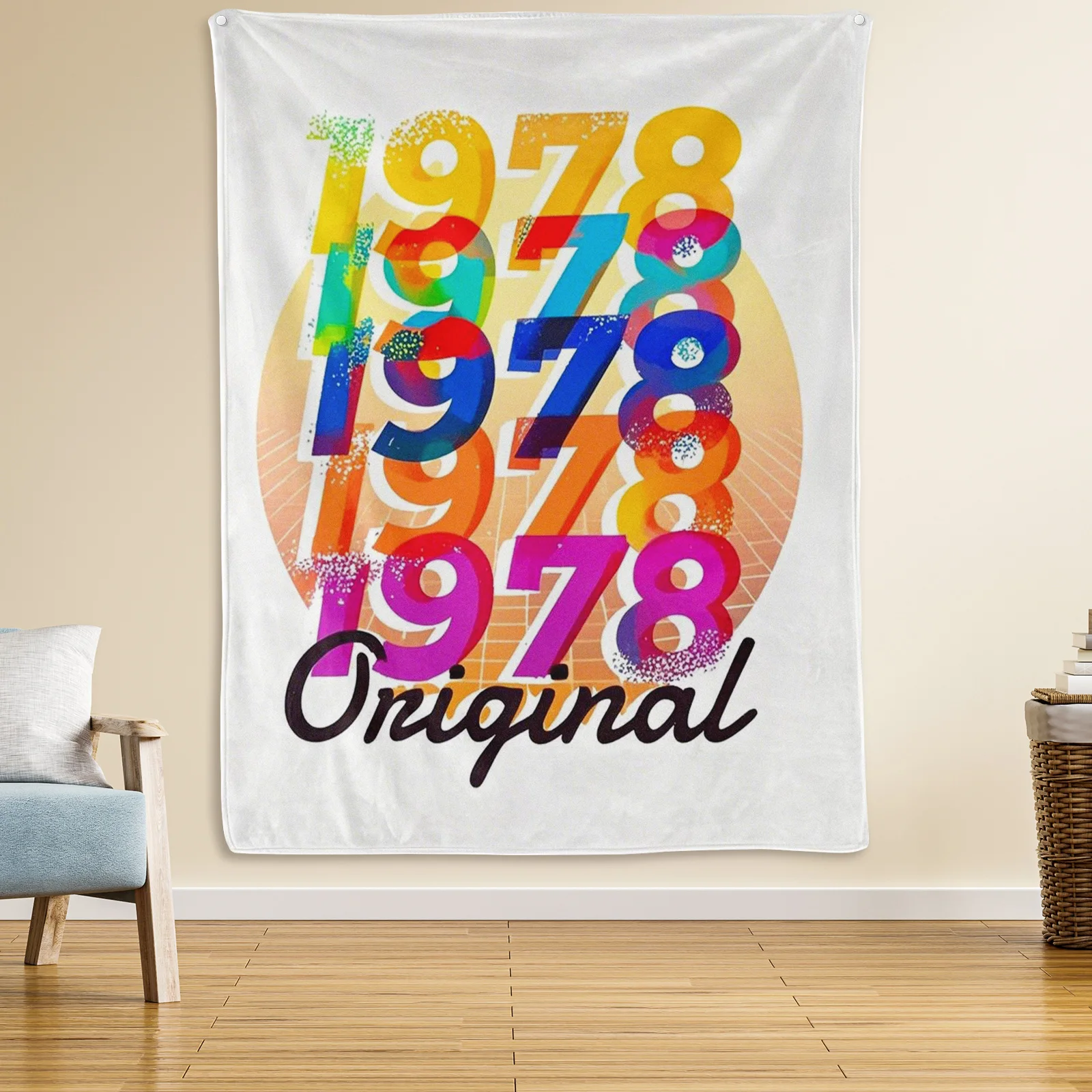 Vintage 1978 Colorful Creative Tapestry Blanket For Modern And Artistic Home Decor With Retro Aesthetic Design
Vintage 1978 Colorful Creative Tapestry Blanket For Modern And Artistic Home Decor With Retro Aesthetic Design